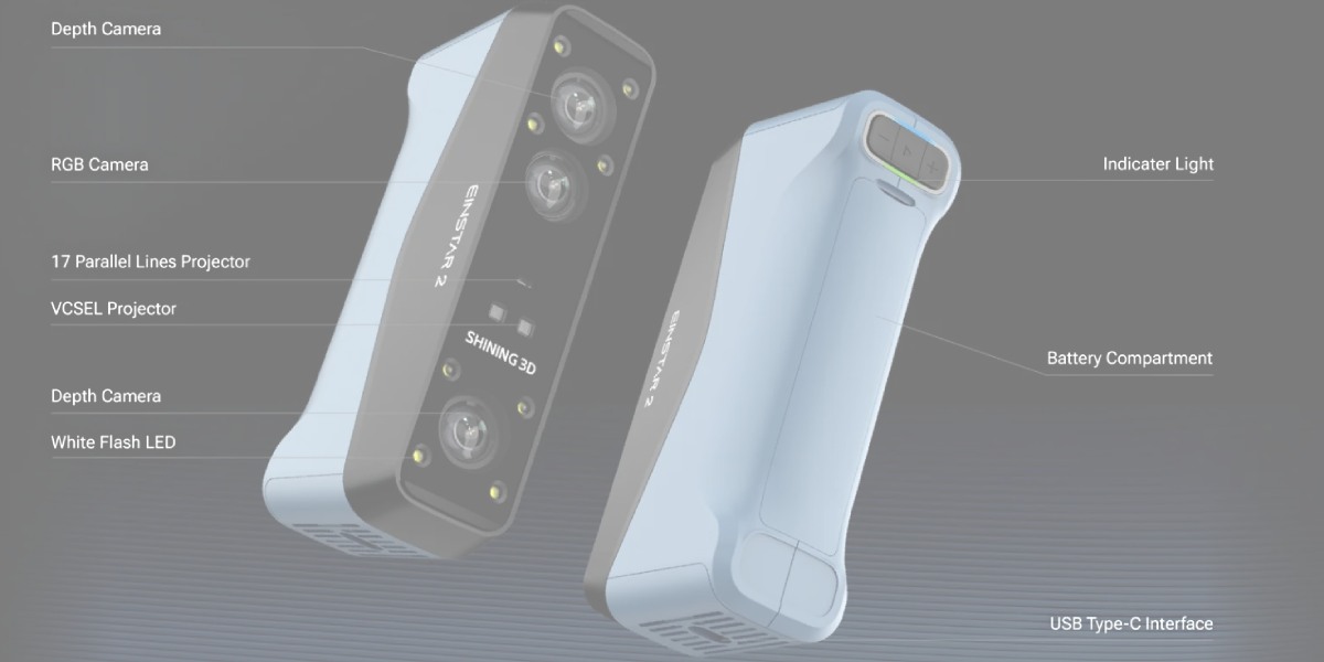 SHINING 3D Einstar 2 3D Scanner, structure